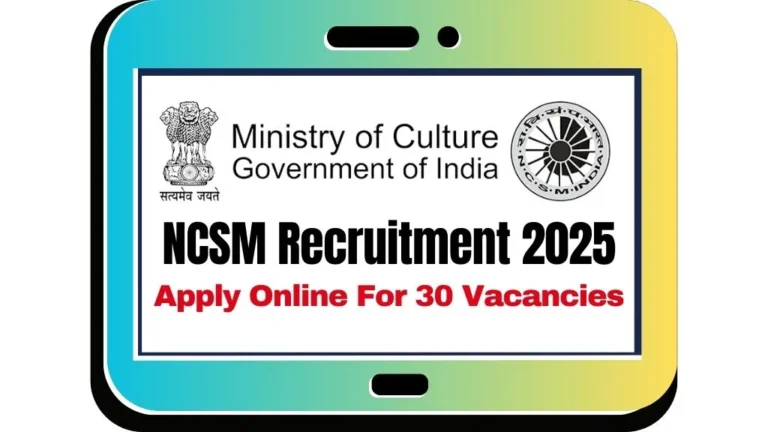 NCSM Recruitment 2025